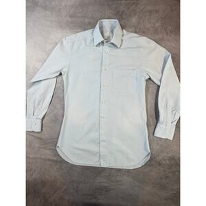 Ermenegildo Zegna Dress Shirt Blue Stripe 38 15 R